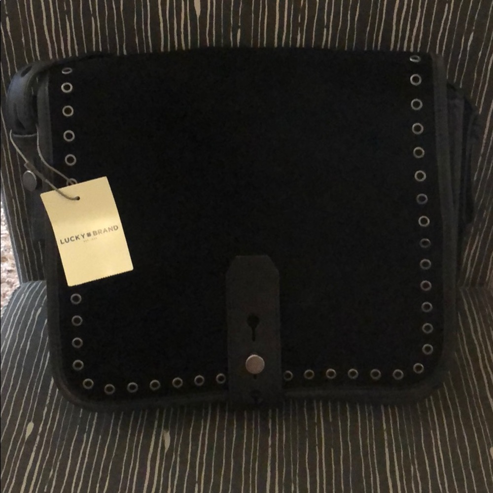 NWT Lucky Brand suede cross body bag
